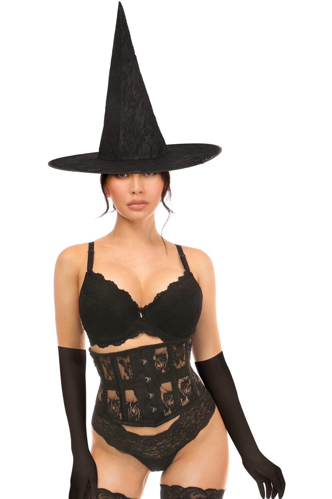 Luxurious 3 - Piece Audacious Witch Corset Costume Set