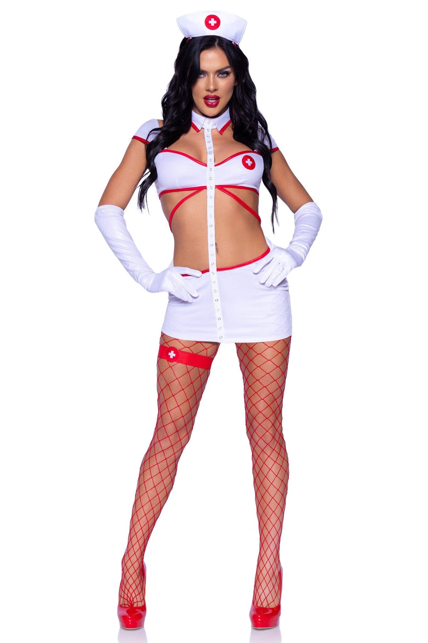 4 Piece Stunning Nurse Costume Set