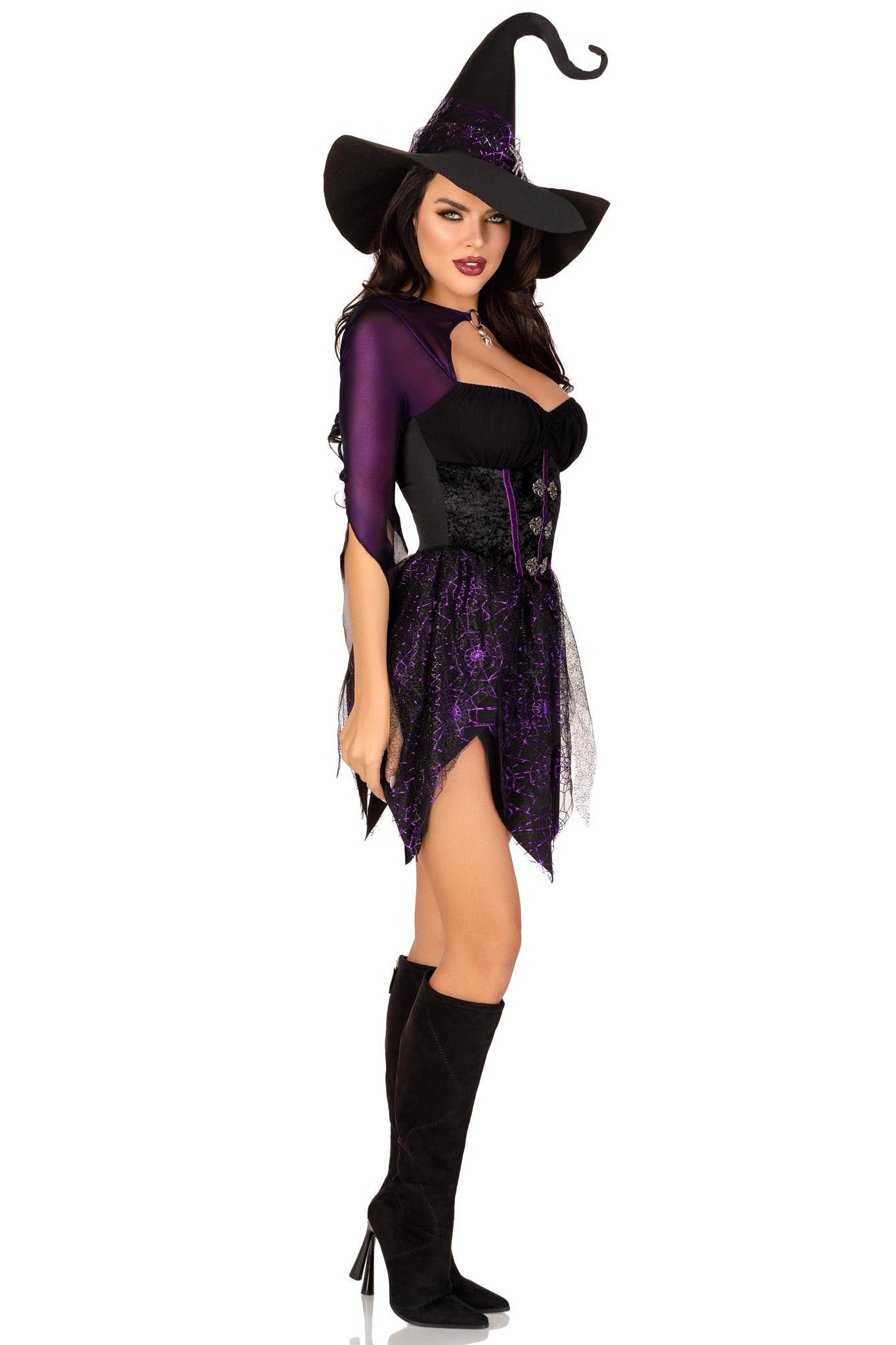 Two - Piece Enchanting Witch Costume Dress Set for Halloween and Cosplay