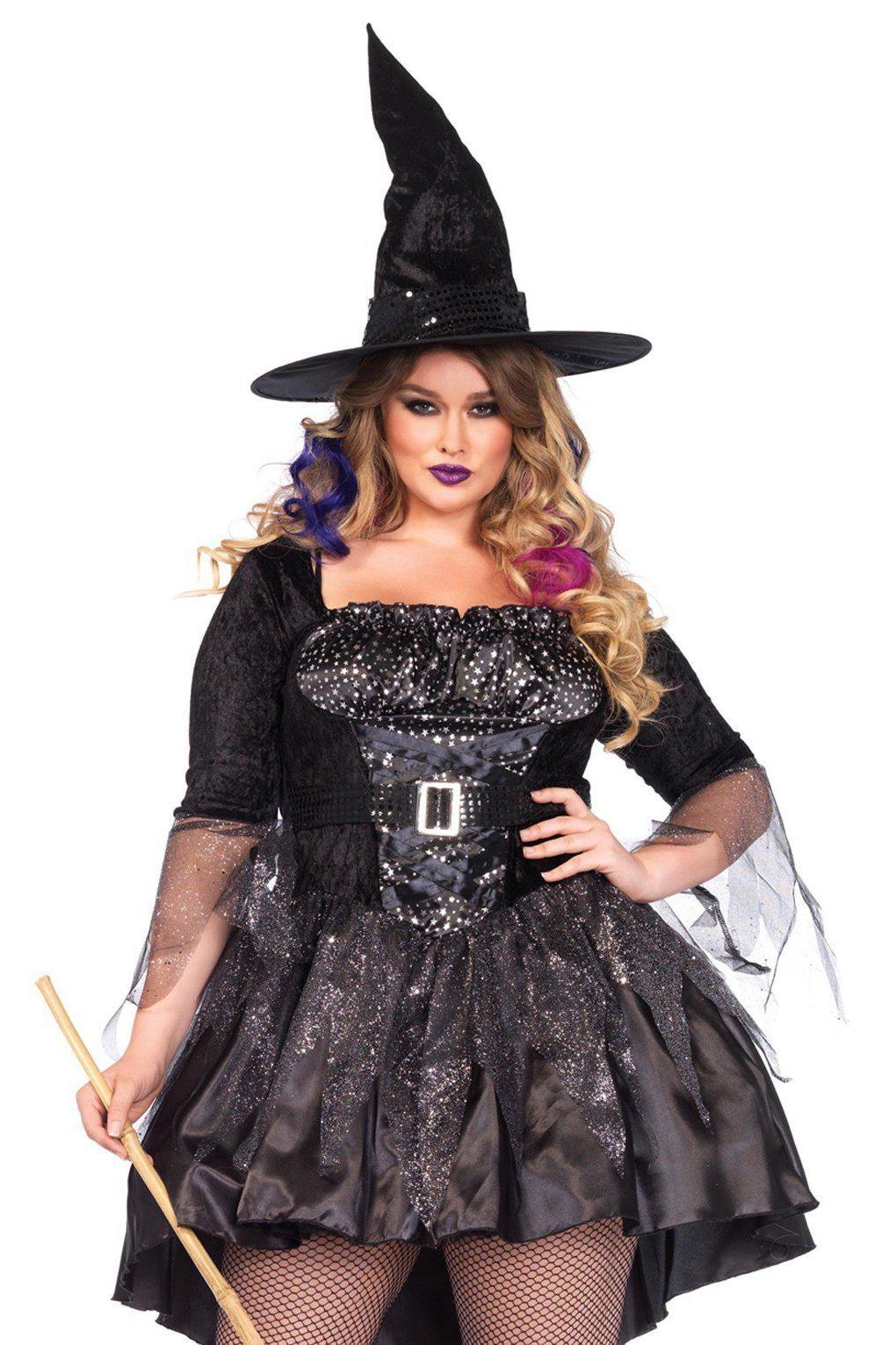 Plus Size Leg Avenue Black Magic Mistress Two-Piece Costume