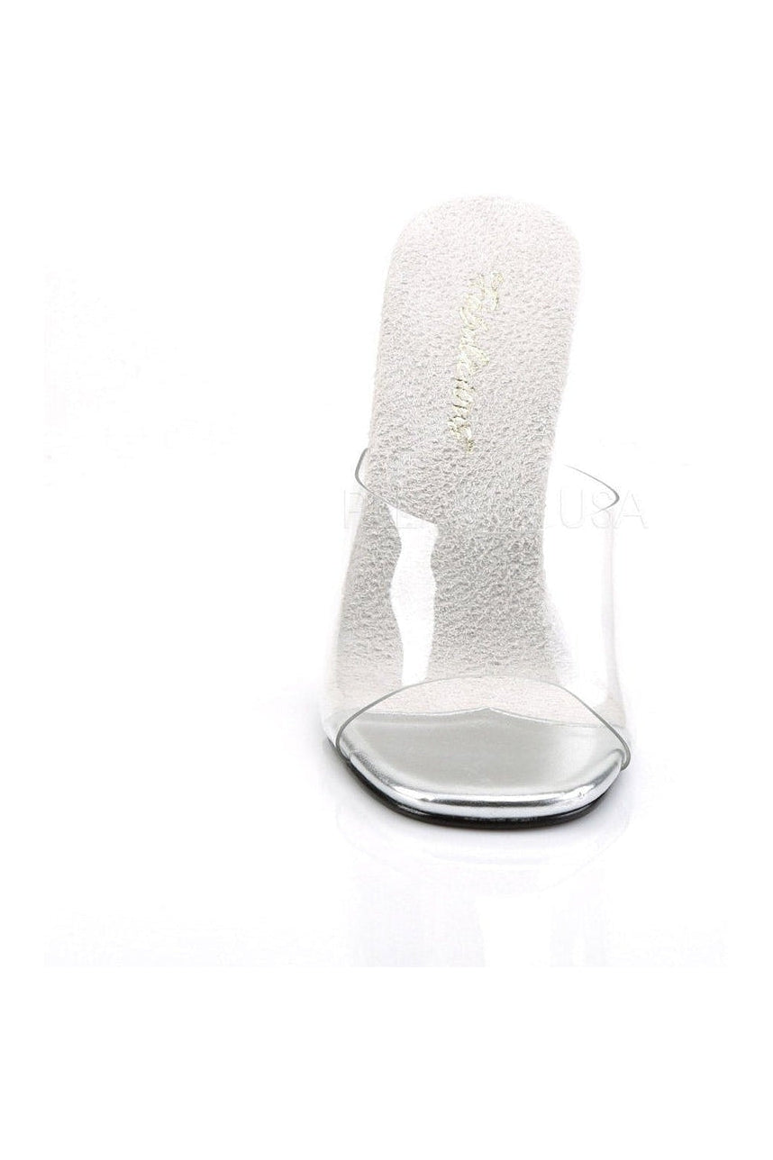 GALA-01 Clear Vinyl Mule with 4 1/2-Inch Heel