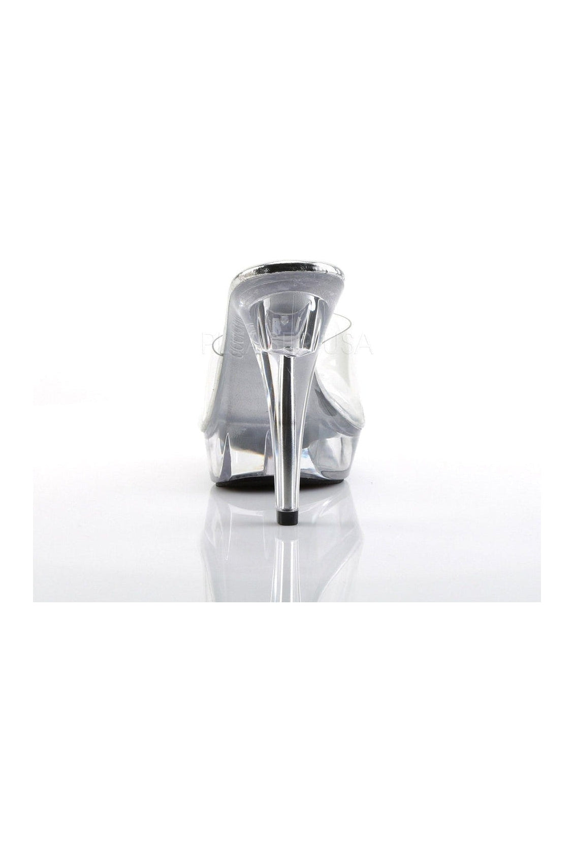 COCKTAIL-501 Clear Vinyl Platform Slide Sandals