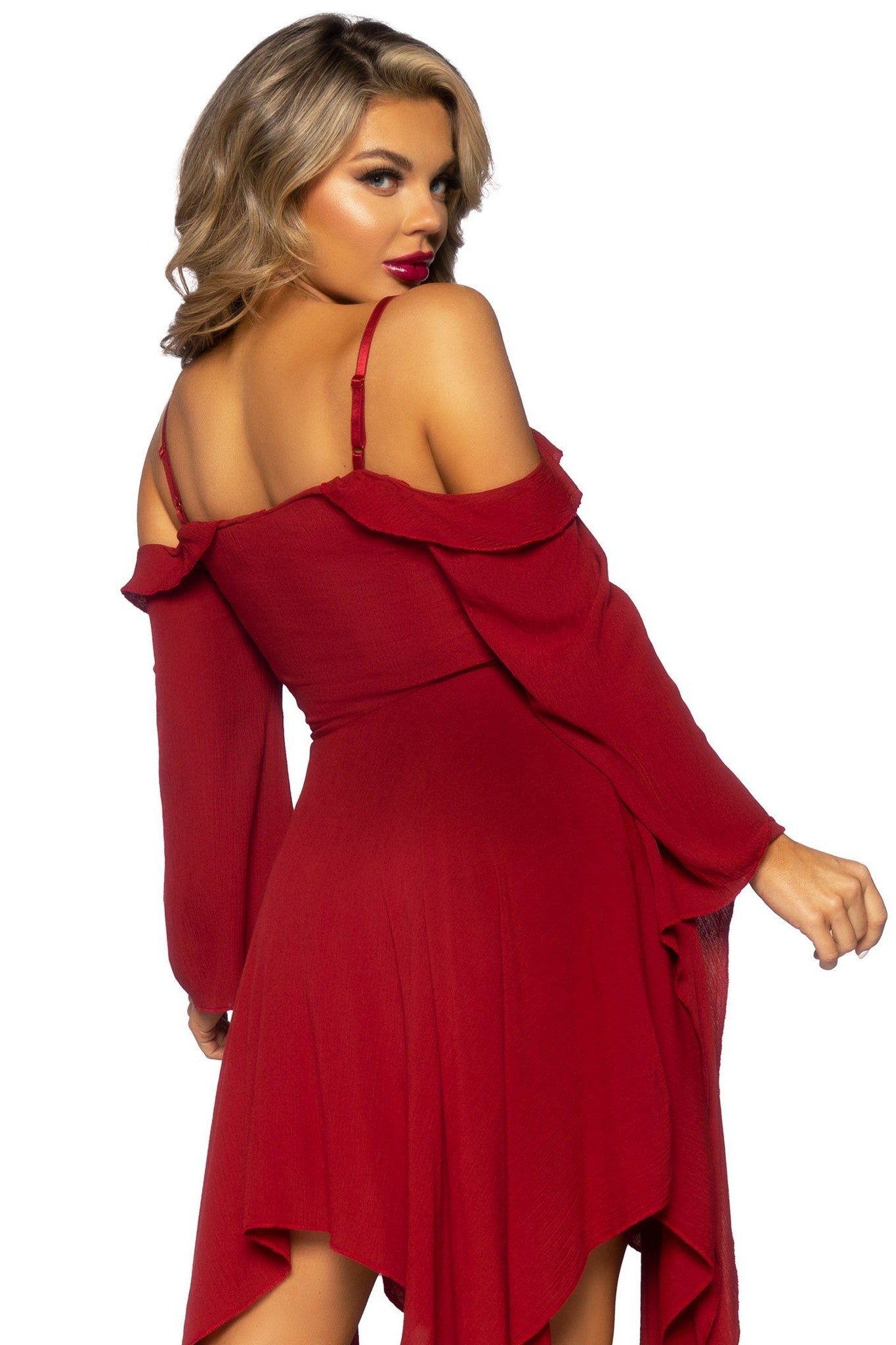 Stylish Cotton Gauze Peasant Dress with Bell Sleeves for Fashion Lovers