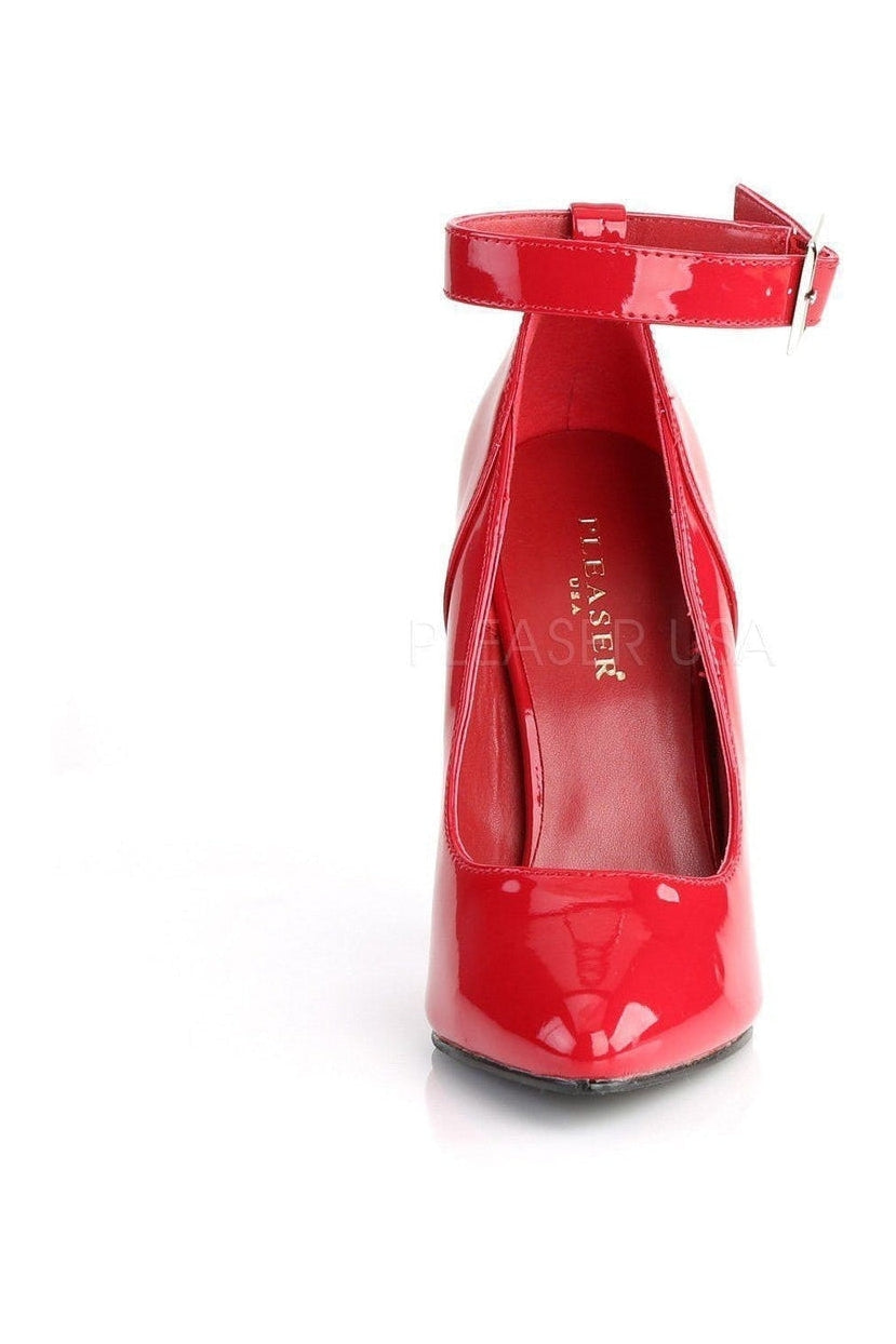 Red Patent SEDUCE-431 Ankle Strap Pump for Fashionable Ladies
