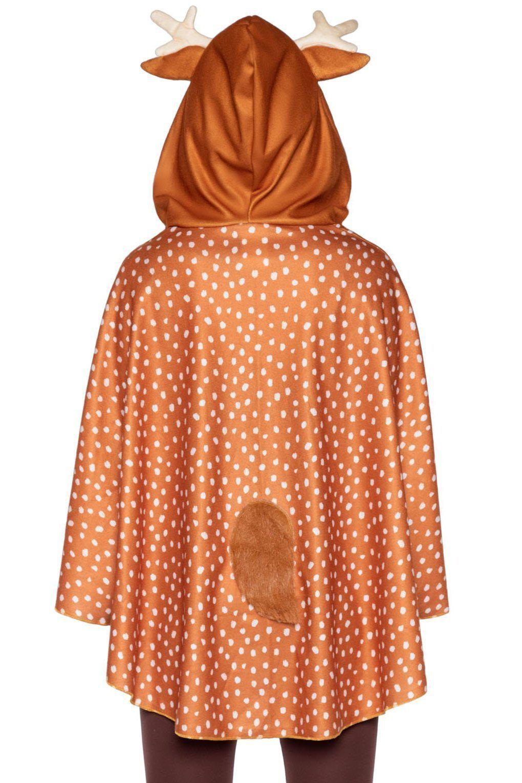 Leg Avenue Speckled Fawn Poncho Costume with Fur Tail and Antler Hood
