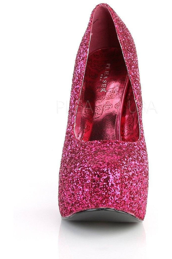 Fuchsia Glitter TEEZE - 06GW Wide - Width Pumps with High Heel