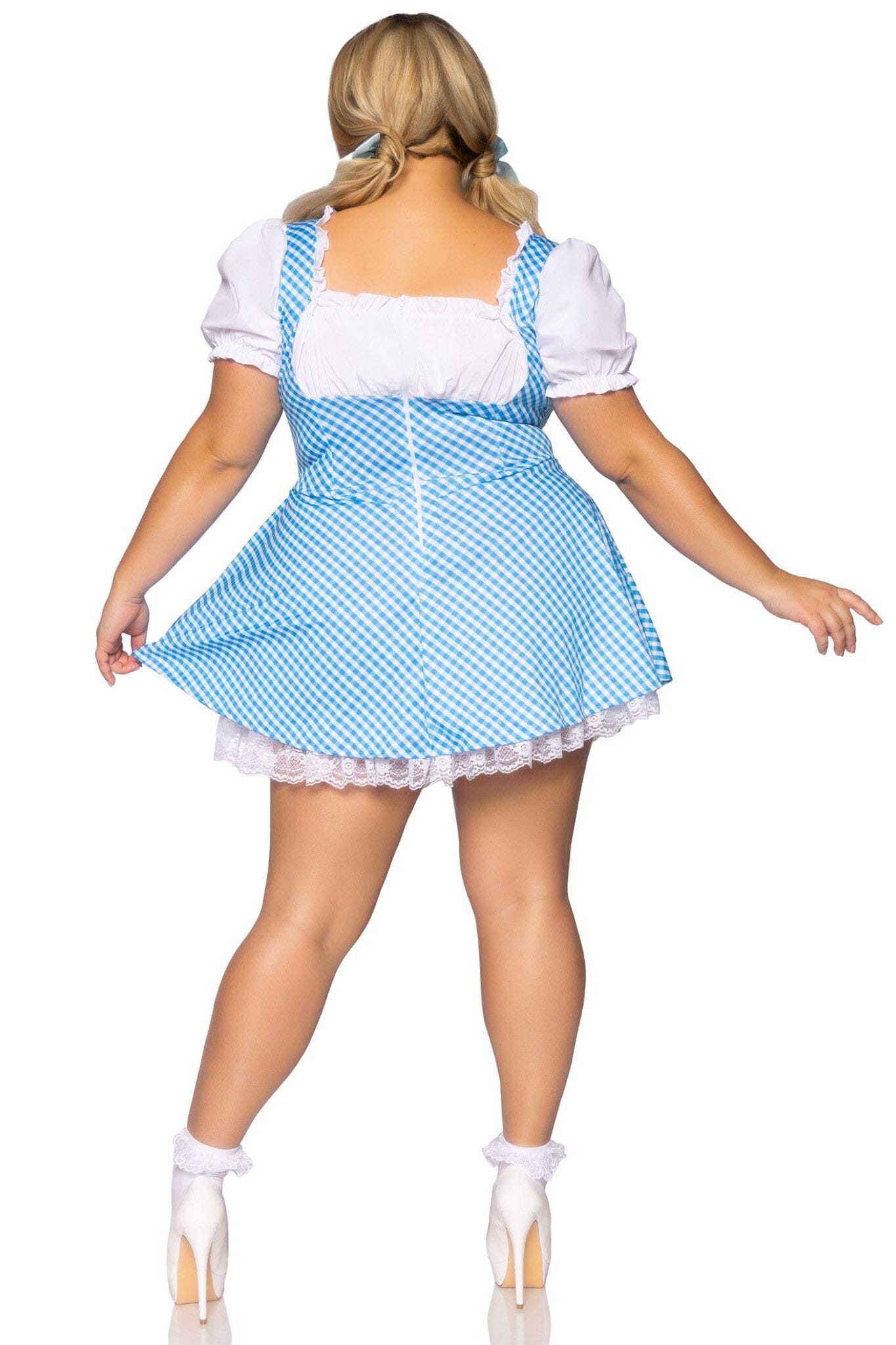 Plus Size Gingham Pattern Women's Dress