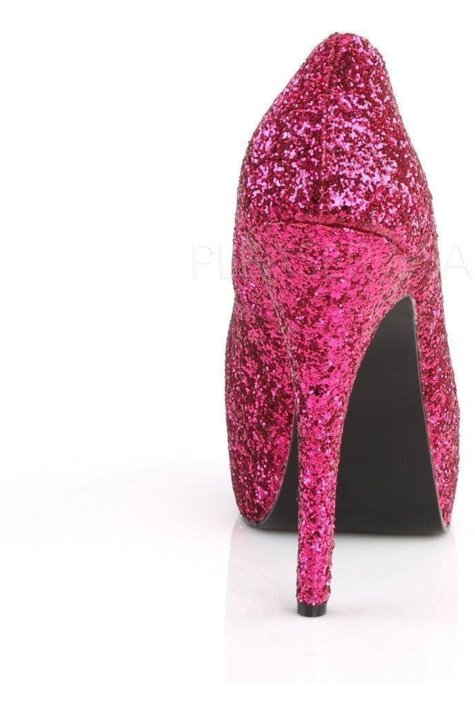 Fuchsia Glitter TEEZE - 06GW Wide - Width Pumps with High Heel