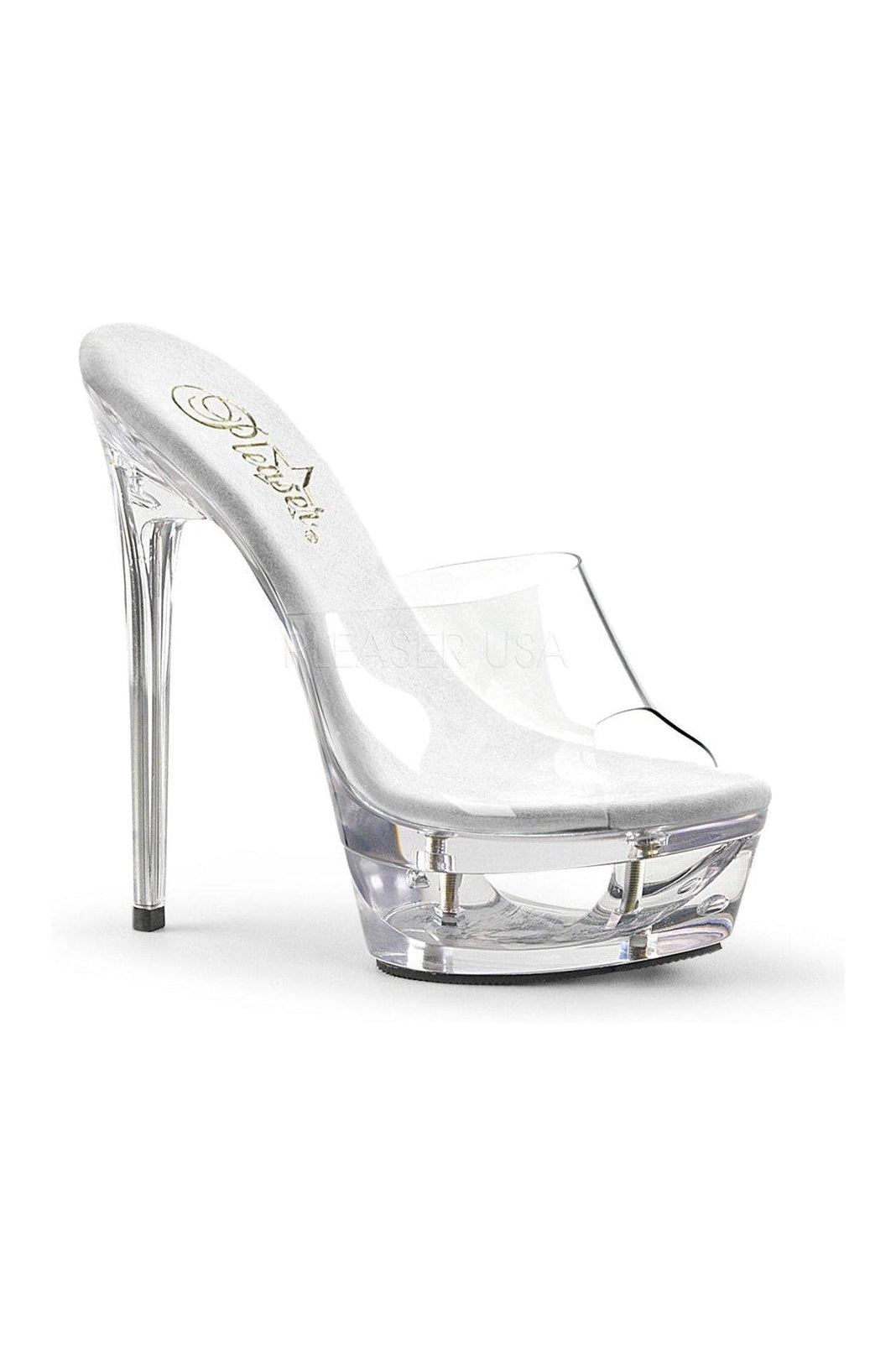 Clear Vinyl ECLIPSE - 601 Platform Slide with Stylish Cut - Out Design
